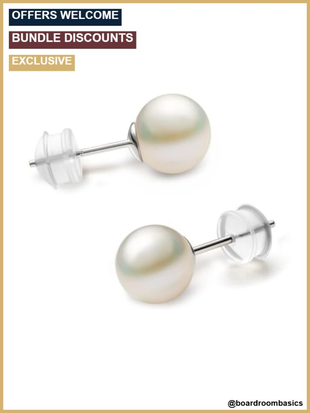 S925 Sterling Silver AAAA Freshwater Pearl Stud Earrings for Women